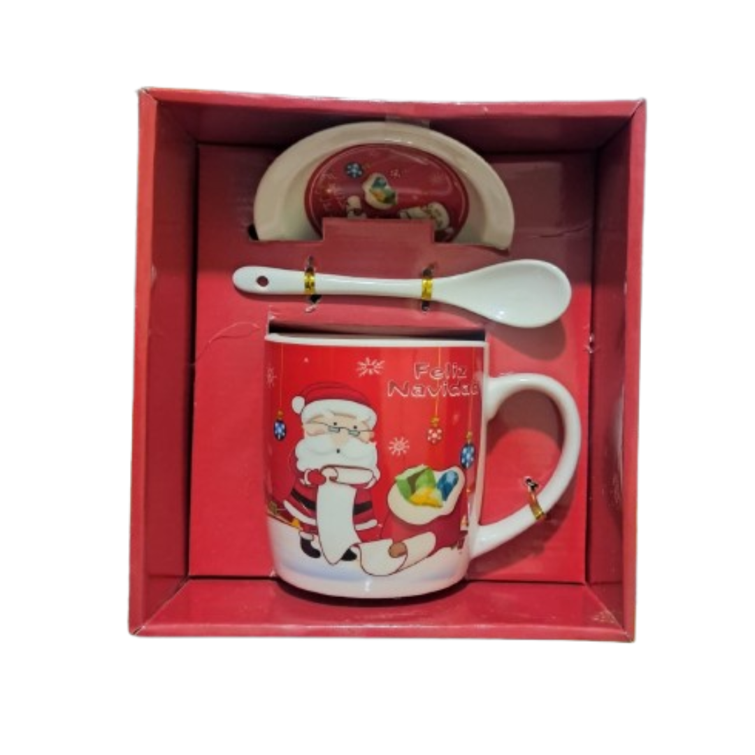 TAZA + CUCHARA -  NAVIDEÑA